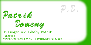 patrik domeny business card